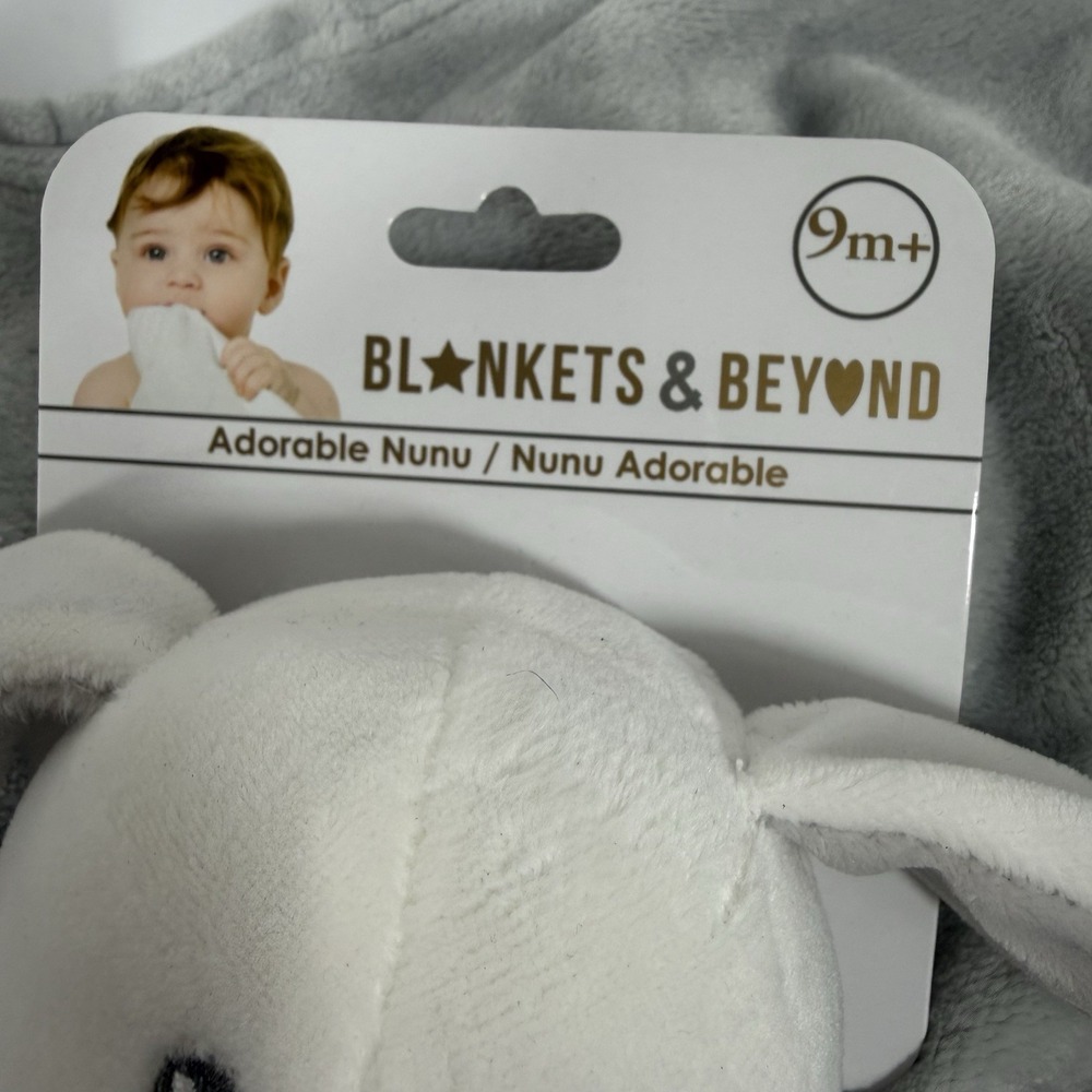 Lovey Bunny Plush Blankets & Beyond Gray Rabbit Gray Baby Security Blanket Soft - Picture 6 of 15